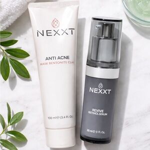 NEXXT Retinol Serum + Anti Acne Clay Mask Bundle | Skincare Duo (Retail: $97)